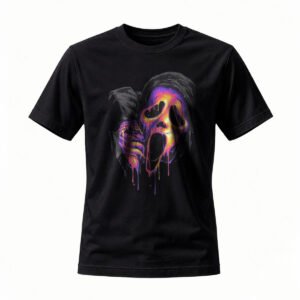 Scream Ghost Face Horror T-Shirt Men's Women's Black Graphic Tee