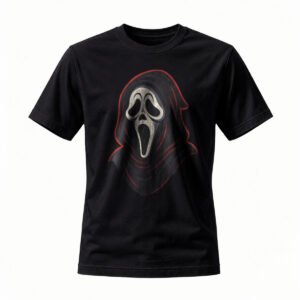 Scream Ghost Face T-Shirt Men's Horror Movie Tee Black Halloween Gift