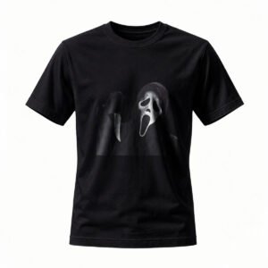 Scream Ghost Face T-Shirt Men's Horror Movie Tee Black Halloween Gift