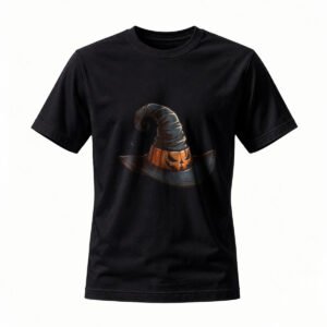 Halloween Witch Hat Pumpkin T-Shirt Men Women Spooky Costume Tee Gift