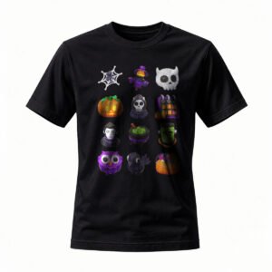 Halloween Emoji T-Shirt Men Women Spooky Fun Party Costume Tee