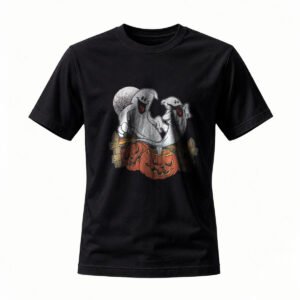 Halloween Ghosts Pumpkin T-Shirt Men Women Funny Spooky Design