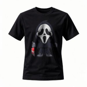 Scream Ghost Face Cartoon T-Shirt Men Women Halloween Horror Movie Tee