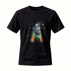 Halloween Ghost Pumpkin T-Shirt Men Women Spooky Party Tee
