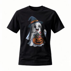 Cute Ghost Halloween T-Shirt for Men / Women Funny Costume Party Tee