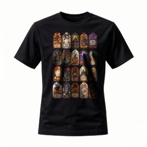 Halloween Tags Design Men's T-Shirt Spooky Festive Graphic Tee