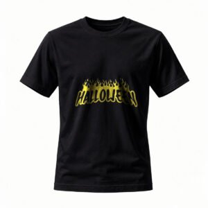 Halloween Flame Design Black T-Shirt for Men / Women
