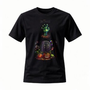 Halloween Zombie Hand Graveyard Men's T-Shirt Spooky Party Wear