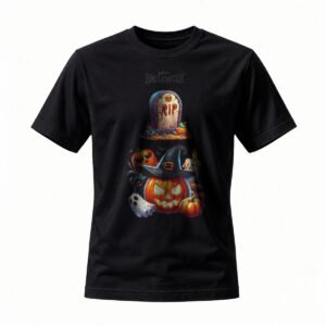 Halloween Pumpkin Witch Hat T-Shirt Men's Women's Spooky Costume Party Gift