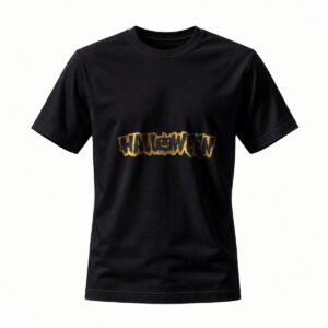 Halloween T-Shirt Men Women Black Gold Print Party Costume Tee
