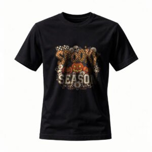 Spooky Season Halloween T-Shirt Men Women Black Pumpkin Design