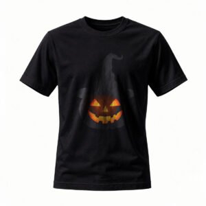 Halloween Pumpkin Witch Hat T-Shirt Men Women Spooky Party Costume Tee