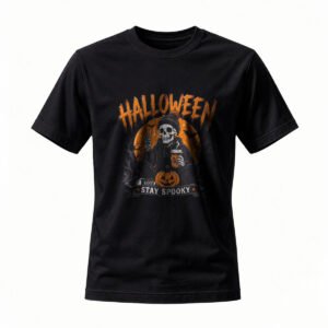 Halloween Skeleton T-Shirt Stay Spooky Men's Women's Tee Party Gift