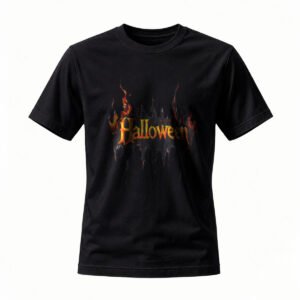 Halloween Flame Design T-Shirt for Men / Women Spooky Party Wear