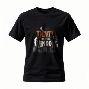 Devil by the Window Halloween T-Shirt for Men / Women Spooky Ghost Design