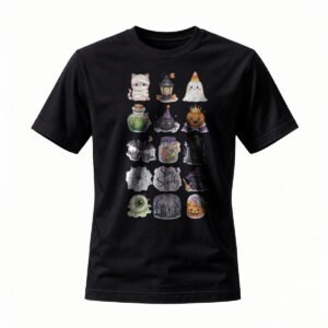 Halloween Cute Icons T-Shirt Men Women Spooky Fun Tee Gift