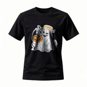 Halloween Ghost Angel T-Shirt Funny Pumpkin Costume Tee Men Women