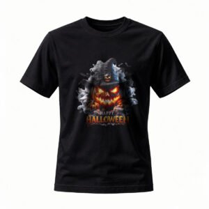 Halloween Pumpkin Witch Hat T-Shirt Men Women Spooky Costume Party Tee