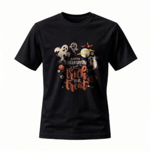 Halloween Trick or Treat T-Shirt for Men / Women Ghost Pumpkin Design