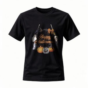 Happy Halloween T-Shirt Men Women Spooky Pumpkin Ghost Design