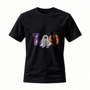 Halloween BOO T-Shirt Men Women Spooky Ghost Pumpkin Design