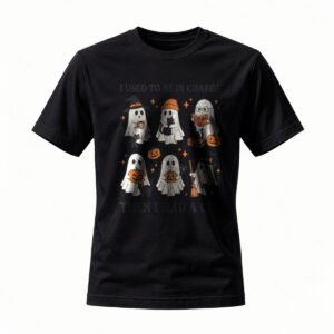 Halloween Ghosts T-Shirt Funny I Used to Be in Charge Men's Women's Tee
