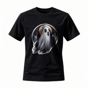 Ghost Moon Night Sky Men's T-Shirt Halloween Graphic Tee
