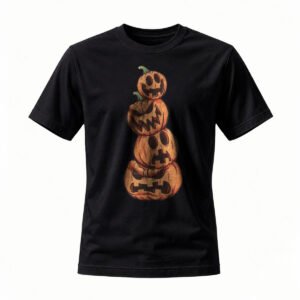 Stacked Jack O Lantern Halloween T-Shirt for Men / Women