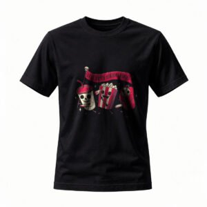 Horror Movie T-Shirt with Skull Popcorn and Soda Design for Men / Women