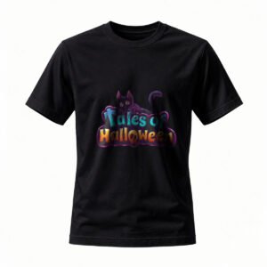 Tales of Halloween Black Cat T-Shirt Men Women Spooky Costume Tee Gift