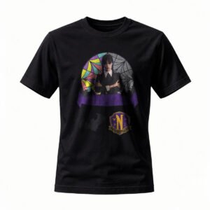 Wednesday Addams Stained Glass T-Shirt for Men / Women Gothic Fashion