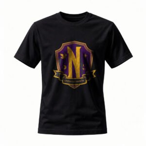 N Shield Crest T-Shirt Purple Gold Design Men's Women's Tee