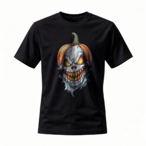 Halloween Pumpkin Skull T-Shirt Men Women Spooky Horror Design