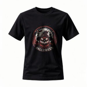 Halloween Pumpkin Witch Hat T-Shirt Men's Women's Spooky Costume Tee
