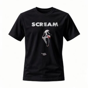 Scream Movie Mask T-Shirt Horror Fan Gift Men's Women's Tee