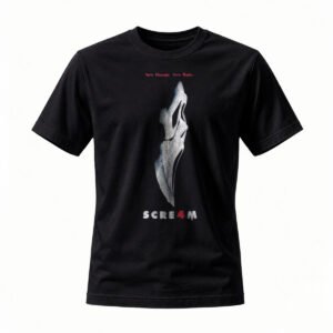 Scream 4M Movie Knife T-Shirt Horror Fan Gift Black Tee