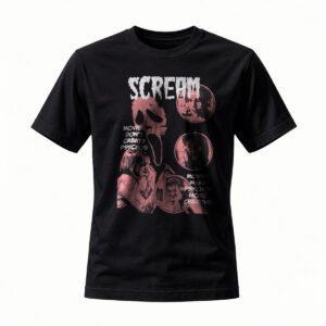 Scream Movie Horror T-Shirt Men Women Vintage Halloween Gift Tee