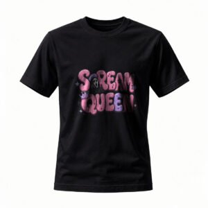 Scream Queen T-Shirt for Women Men Horror Fans Halloween Party Tee