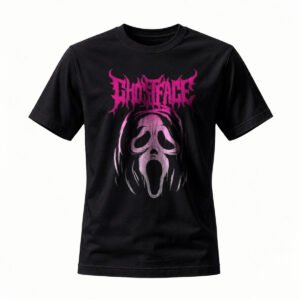 Ghostface Horror T-Shirt Men's Women's Black Scream Mask Tee Gift