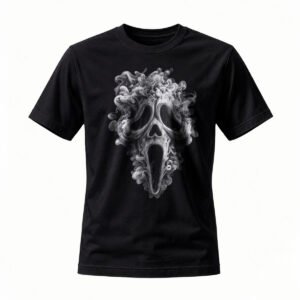 Smoke Skull Design Men's T-Shirt Gothic Horror Art Tee