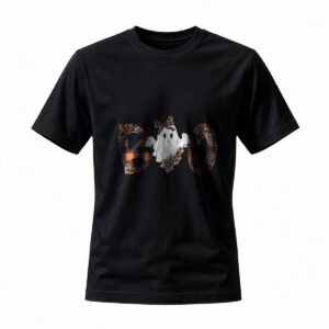 BOO Ghost Leopard Print Halloween T-Shirt for Men / Women