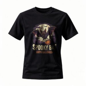 Spooky Bat Halloween T-Shirt Men's Women's Funny Costume Tee Gift