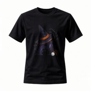 Halloween Witch Hat Letter A T-Shirt for Men / Women Spooky Party Gift