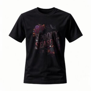 Spooky Season Halloween T-Shirt for Men / Women Dark Floral Design