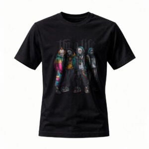 Halloween Horror Icons T-Shirt Men Women Gothic Streetwear Graphic Tee