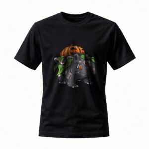 Bulbasaur Pumpkin Halloween T-Shirt Men Women Cute Pokemon Tee