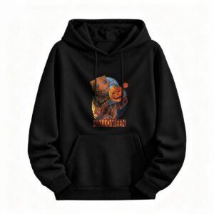 Halloween Scary Cat Pumpkin Hoodie for Men or Women