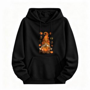 Fall Gnome Pumpkin Hoodie for Men or Women Halloween Autumn Gift