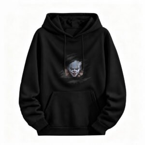 Halloween Clown Hoodie Men Women Black Horror Graphic Sweatshirt