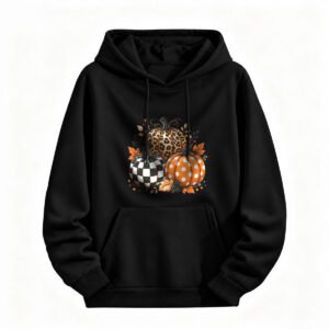 Halloween Pumpkin Pattern Hoodie for Men or Women Autumn Fashion Sweatshirt